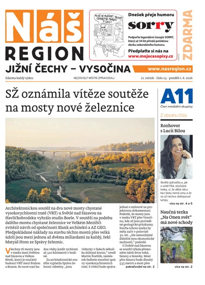 E-magazín Náš Region - Vysočina 23/2026 - A 11 s.r.o.