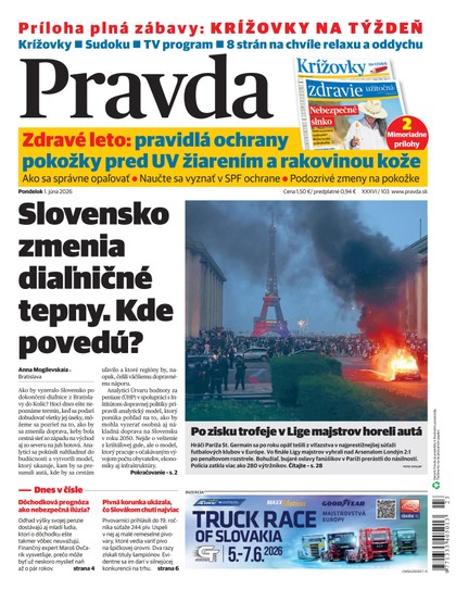 E-magazín Denník Pravda 1. 6. 2026 - OUR MEDIA SR a. s.