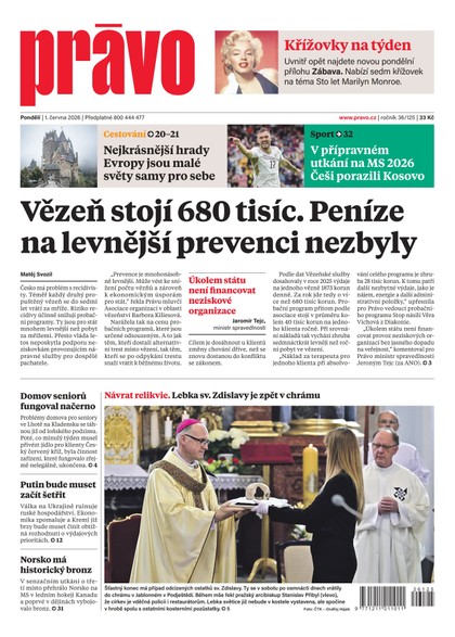 E-magazín Deník Právo - 1.6.2026 - Borgis, a.s.