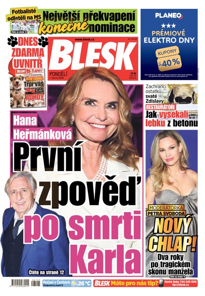 E-magazín Blesk - 01.06.2026 - CZECH NEWS CENTER a. s.