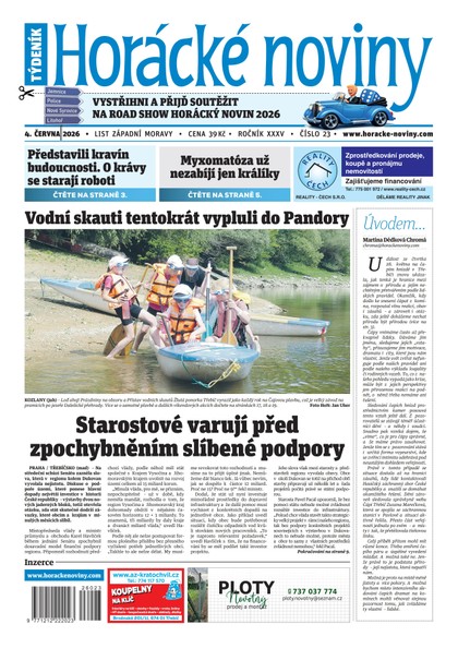 E-magazín Horácké noviny 23/2026 - Horácké noviny