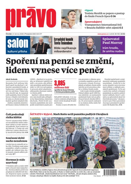 E-magazín Deník Právo - 4.6.2026 - Borgis, a.s.