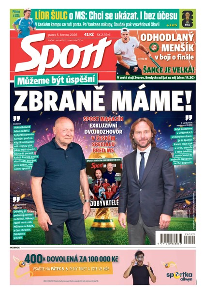 E-magazín Sport - 05.06.2026 - CZECH NEWS CENTER a. s.