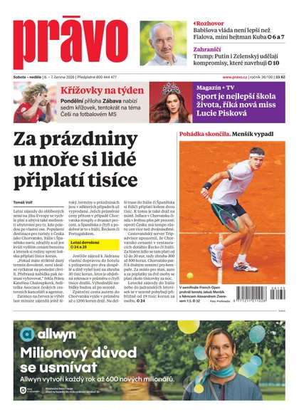 E-magazín Deník Právo - 6.6.2026 - Borgis, a.s.