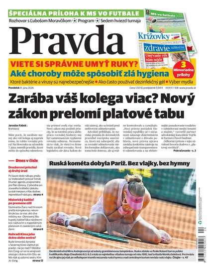 E-magazín Denník Pravda 8. 6. 2026 - OUR MEDIA SR a. s.
