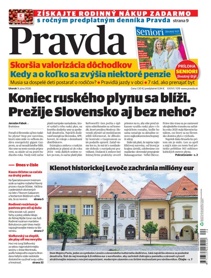 E-magazín Denník Pravda 9. 6. 2026 - OUR MEDIA SR a. s.