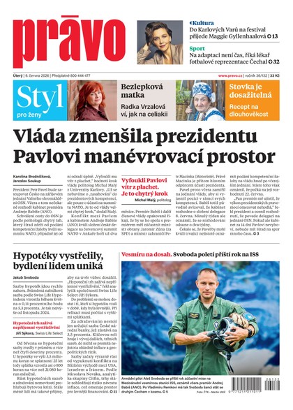 E-magazín Deník Právo - 9.6.2026 - Borgis, a.s.