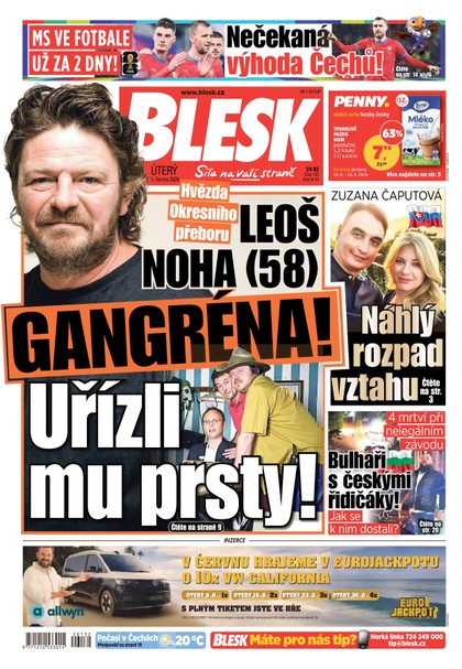 E-magazín Blesk - 09.06.2026 - CZECH NEWS CENTER a. s.