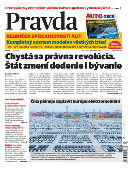 E-magazín Denník Pravda 10. 6. 2026 - OUR MEDIA SR a. s.