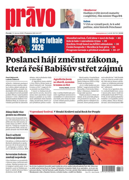 E-magazín Deník Právo - 11.6.2026 - Borgis, a.s.