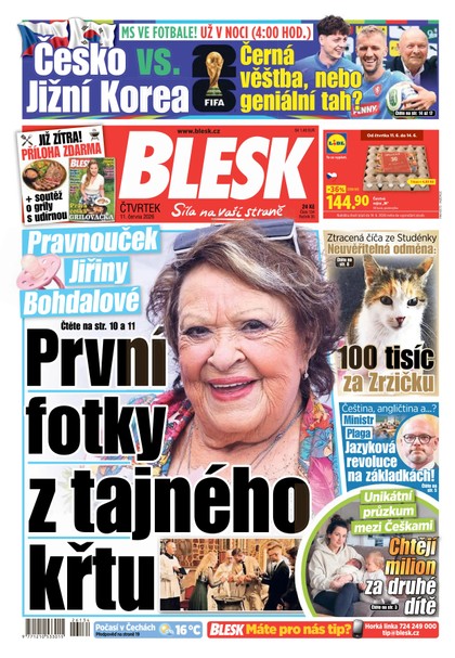 E-magazín Blesk - 11.06.2026 - CZECH NEWS CENTER a. s.