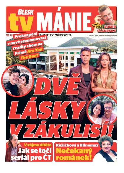 E-magazín Blesk Tv manie - 13.06.2026 - CZECH NEWS CENTER a. s.