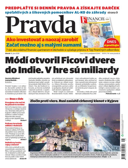 E-magazín Denník Pravda 16. 6. 2026 - OUR MEDIA SR a. s.