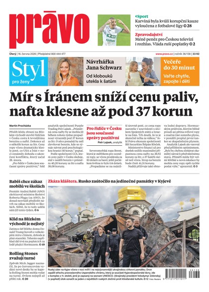E-magazín Deník Právo - 16.6.2026 - Borgis, a.s.