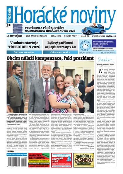 E-magazín Horácké noviny 25/2026 - Horácké noviny
