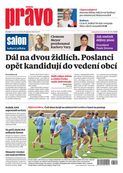 E-magazín Deník Právo - 18.6.2026 - Borgis, a.s.