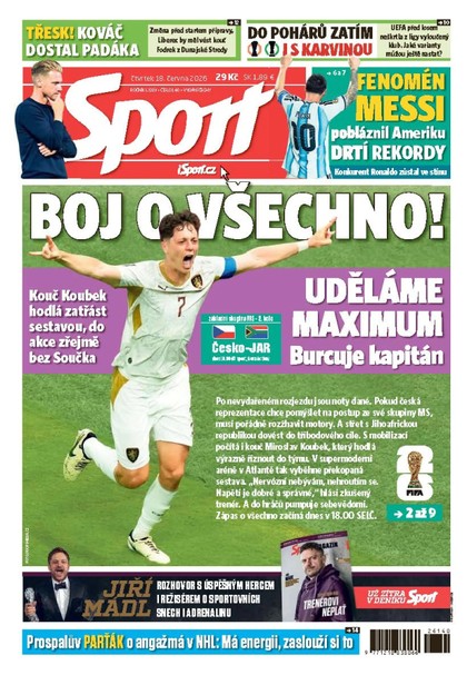 E-magazín Sport - 18.06.2026 - CZECH NEWS CENTER a. s.