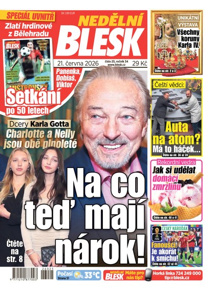 E-magazín NEDĚLNÍ BLESK - 21.06.2026 - CZECH NEWS CENTER a. s.