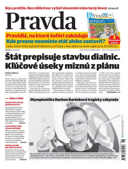 E-magazín Denník Pravda 23. 6. 2026 - OUR MEDIA SR a. s.