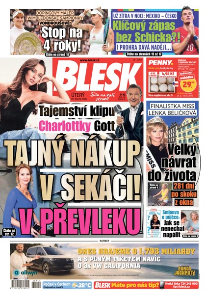 E-magazín Blesk - 23.06.2026 - CZECH NEWS CENTER a. s.