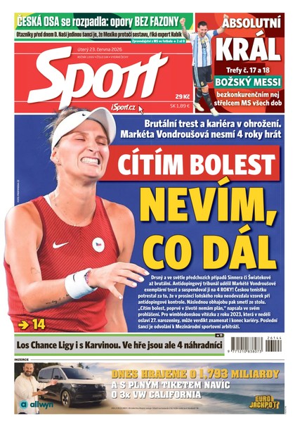 E-magazín Sport - 23.06.2026 - CZECH NEWS CENTER a. s.