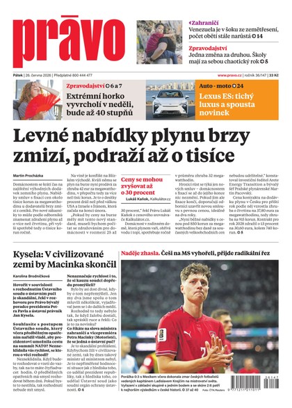 E-magazín Deník Právo - 26.6.2026 - Borgis, a.s.