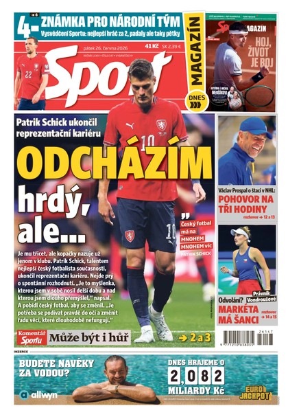 E-magazín Sport - 26.06.2026 - CZECH NEWS CENTER a. s.