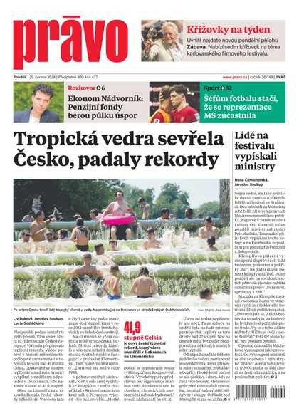 E-magazín Deník Právo - 29.6.2026 - Borgis, a.s.