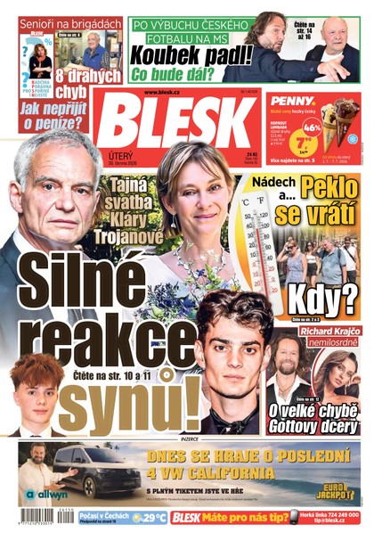 E-magazín Blesk - 30.06.2026 - CZECH NEWS CENTER a. s.