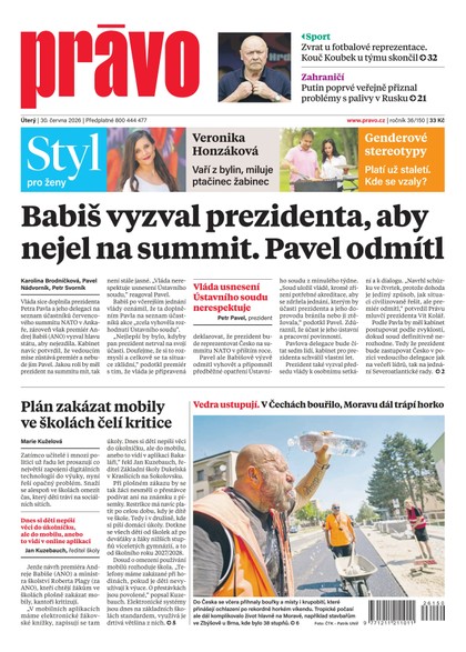 E-magazín Deník Právo - 30.6.2026 - Borgis, a.s.