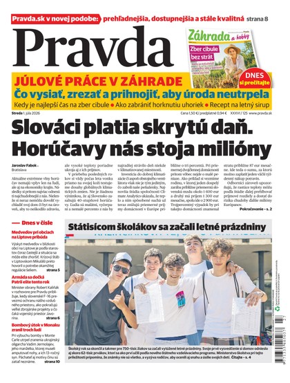 E-magazín Denník Pravda 1. 7. 2026 - OUR MEDIA SR a. s.