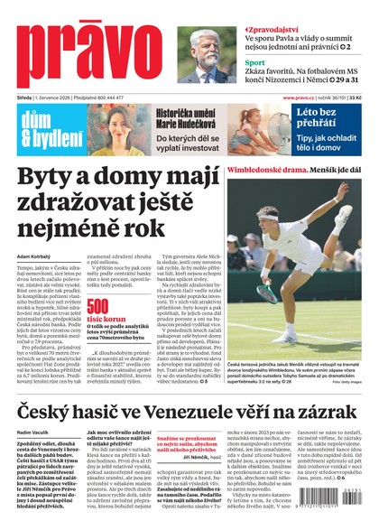 E-magazín Deník Právo - 1.7.2026 - Borgis, a.s.