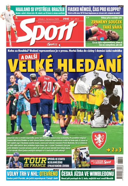 E-magazín Sport - 01.07.2026 - CZECH NEWS CENTER a. s.