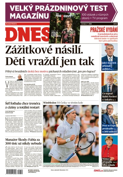 E-magazín MF DNES - 02.07.2026 - MAFRA, a.s.