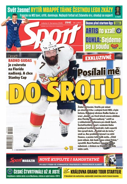 E-magazín Sport - 04.07.2026 - CZECH NEWS CENTER a. s.
