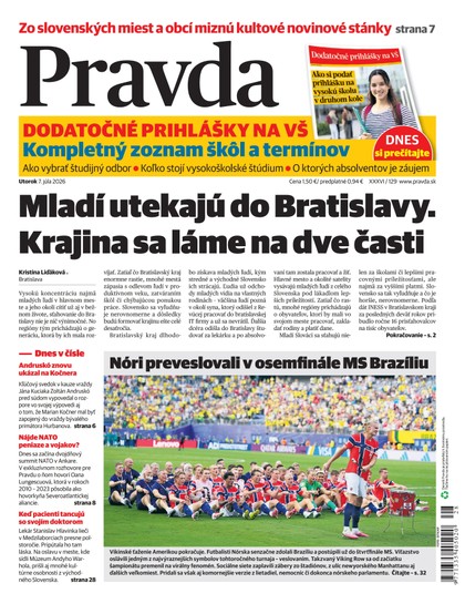 E-magazín Denník Pravda 7. 7. 2026 - OUR MEDIA SR a. s.