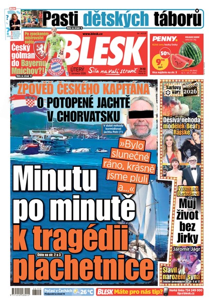 E-magazín Blesk - 07.07.2026 - CZECH NEWS CENTER a. s.