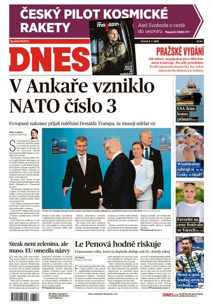 E-magazín MF DNES - 09.07.2026 - MAFRA, a.s.