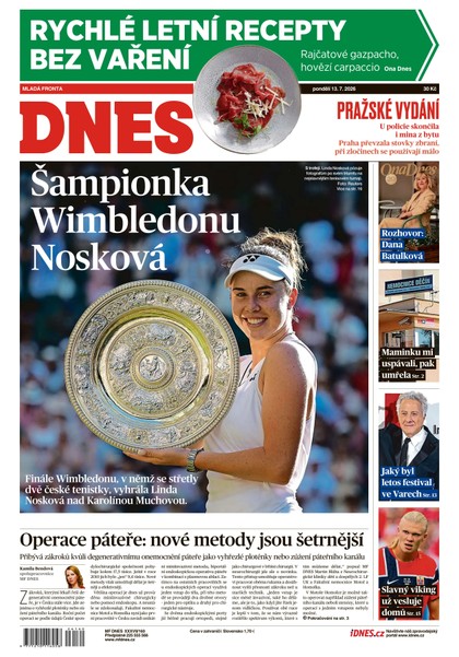 E-magazín MF DNES - 13.07.2026 - MAFRA, a.s.