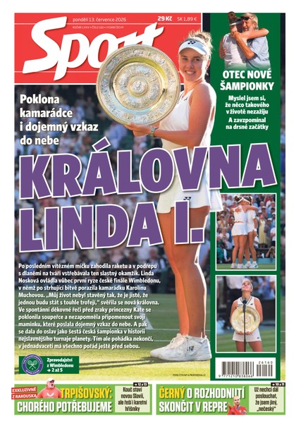E-magazín Sport - 13.07.2026 - CZECH NEWS CENTER a. s.