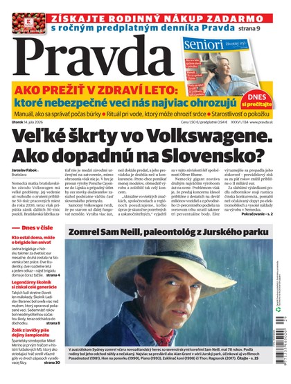 E-magazín Denník Pravda 14. 7. 2026 - OUR MEDIA SR a. s.