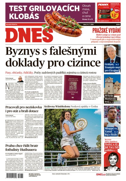 E-magazín MF DNES - 14.07.2026 - MAFRA, a.s.