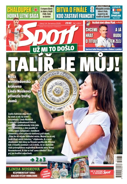E-magazín Sport - 14.07.2026 - CZECH NEWS CENTER a. s.