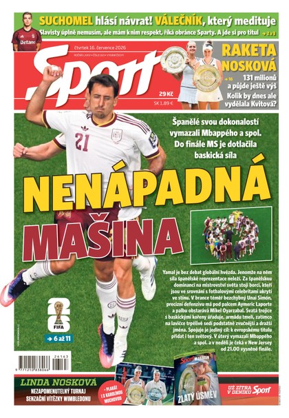 E-magazín Sport - 16.07.2026 - CZECH NEWS CENTER a. s.