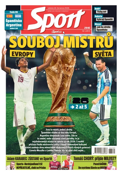 E-magazín Sport - 18.07.2026 - CZECH NEWS CENTER a. s.