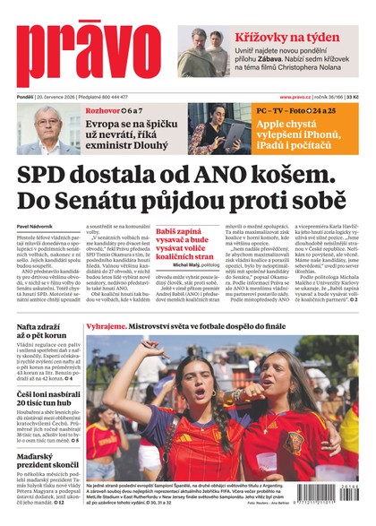 E-magazín Deník Právo - 20.7.2026 - Borgis, a.s.