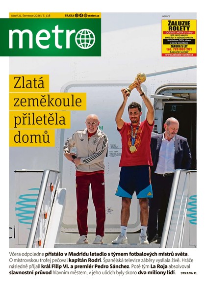 E-magazín METRO - 21.07.2026 - MAFRA, a.s.