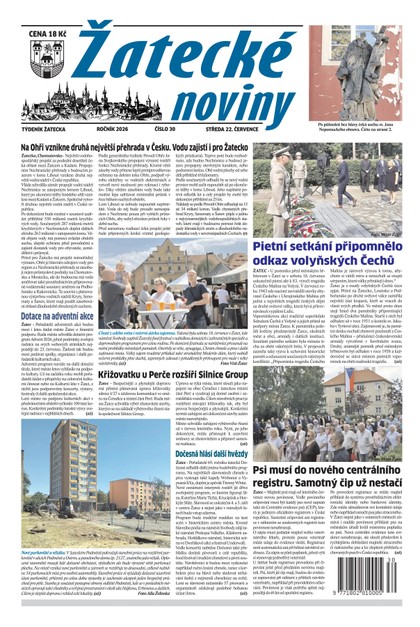 E-magazín Žatecké noviny č. 30/2026 - Ohře Media