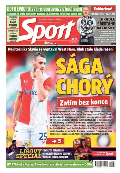 E-magazín Sport - 23.07.2026 - CZECH NEWS CENTER a. s.