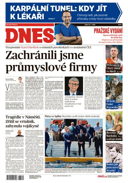 E-magazín MF DNES - 24.07.2026 - MAFRA, a.s.